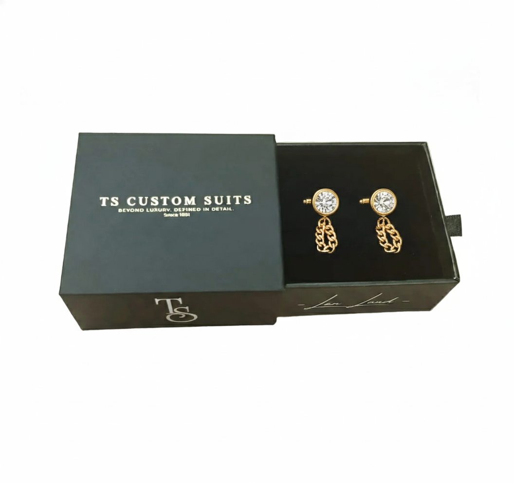 The Opulent Chain Crystal Cufflinks