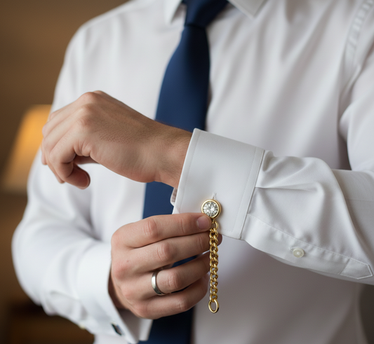 The Opulent Chain Crystal Cufflinks