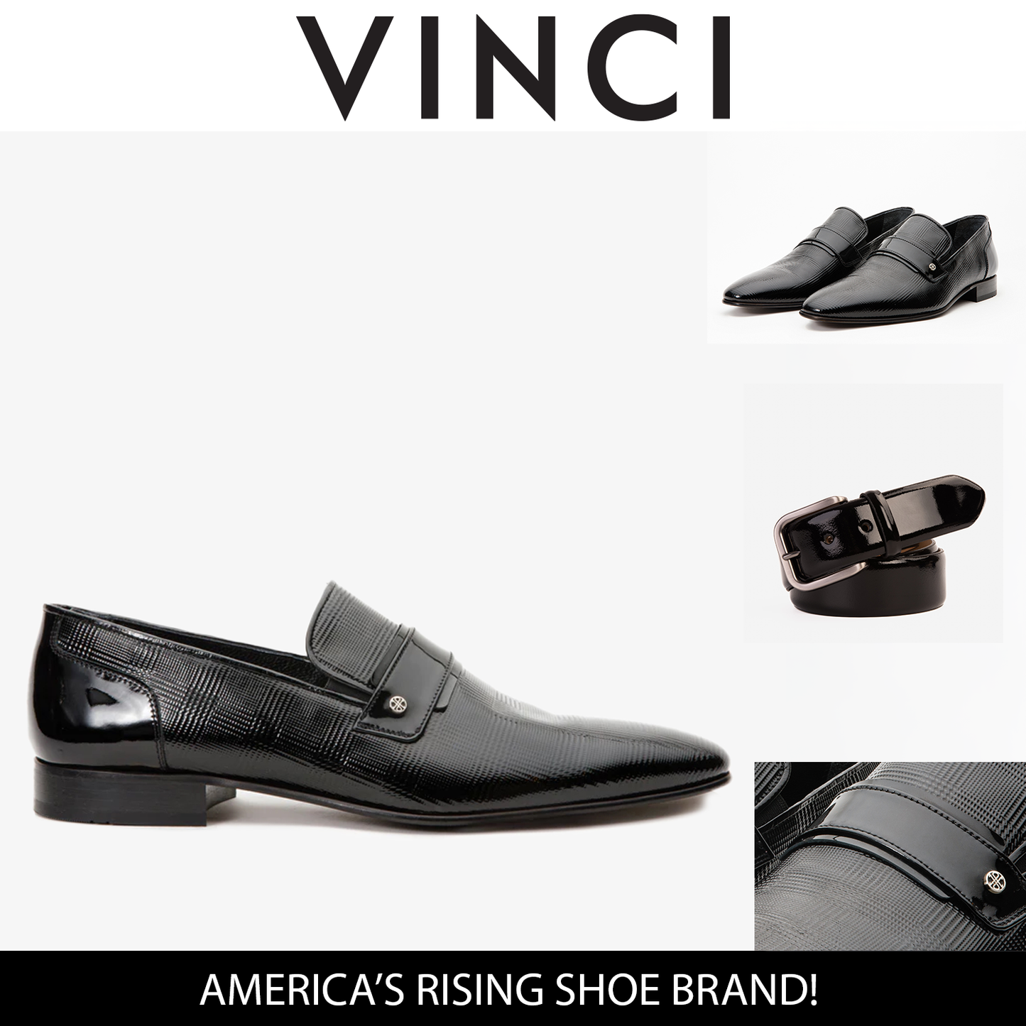 The Warsaw Men Shoe Black Leather Bit Loafer