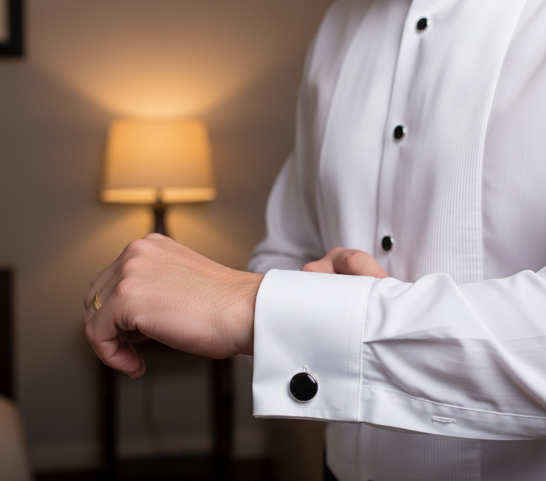 Silver Stud Set with Cufflinks