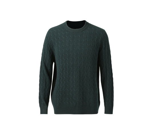 Green Cashmere sweater on a white background