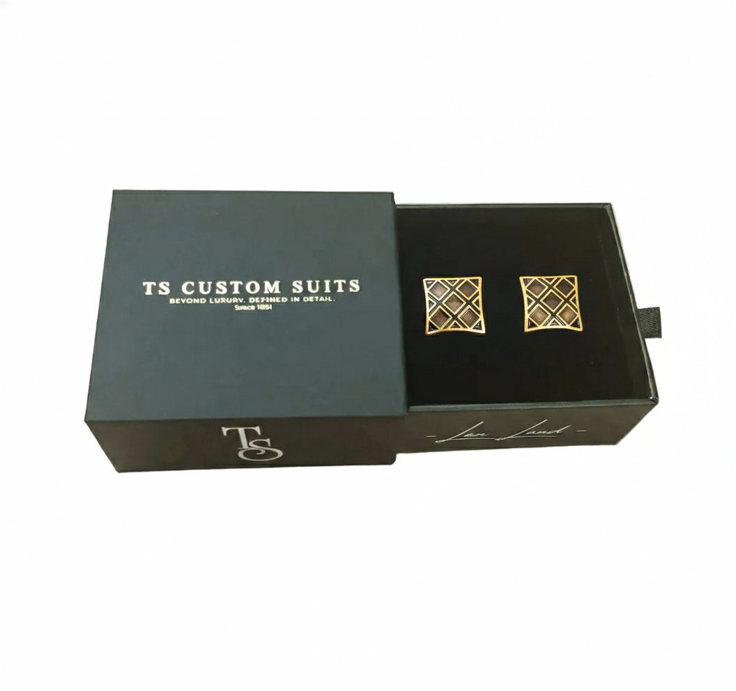 The Geometric Prestige Diamond Pattern Cufflinks