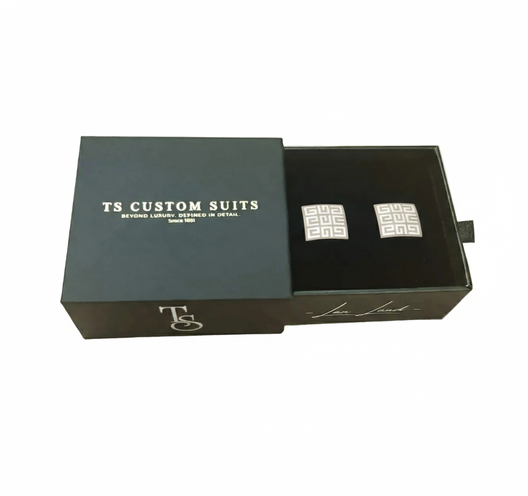 The Grecian Key Geometric Cufflinks