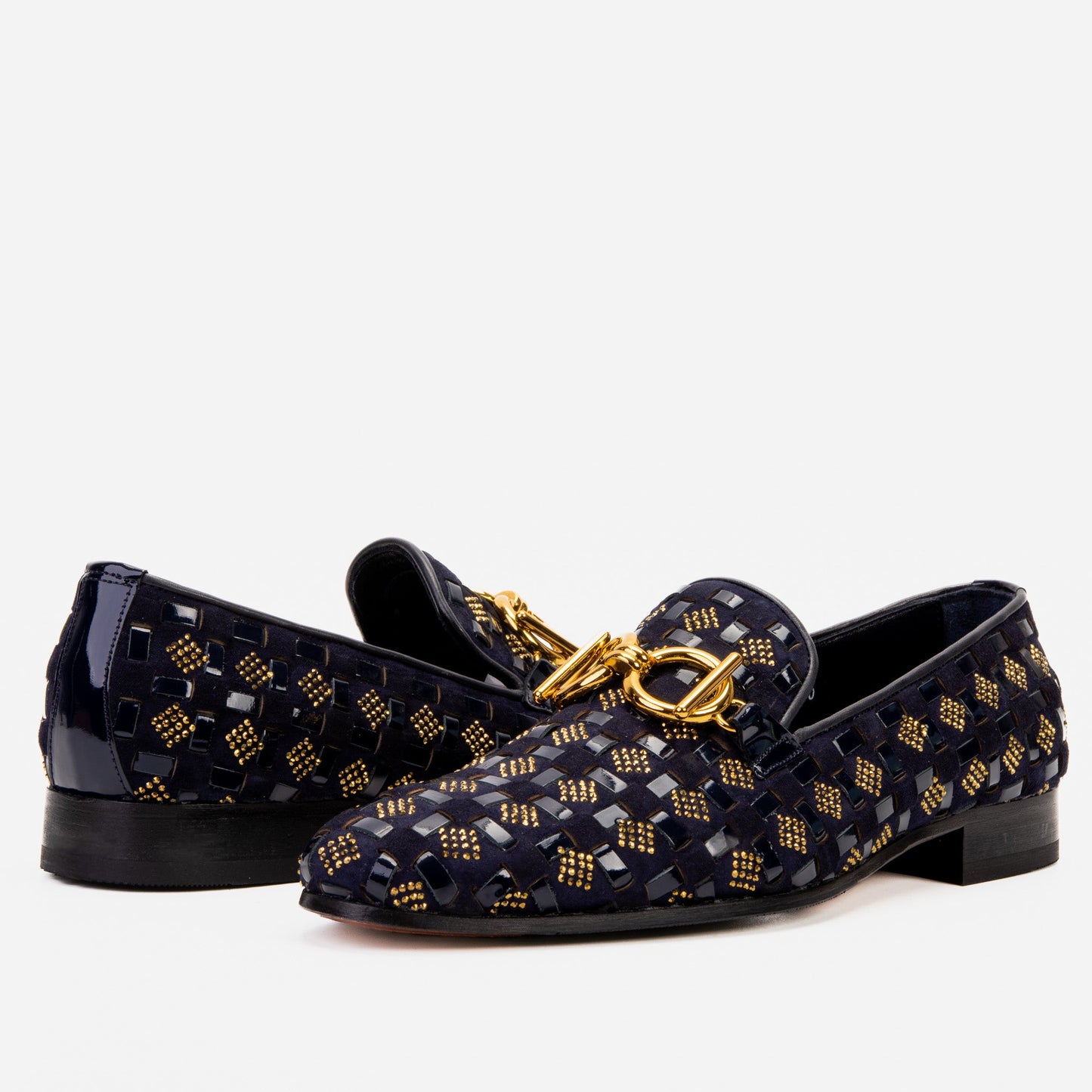The Vicino Shoe Navy Blue Bit Dress Loafer Men Shoe