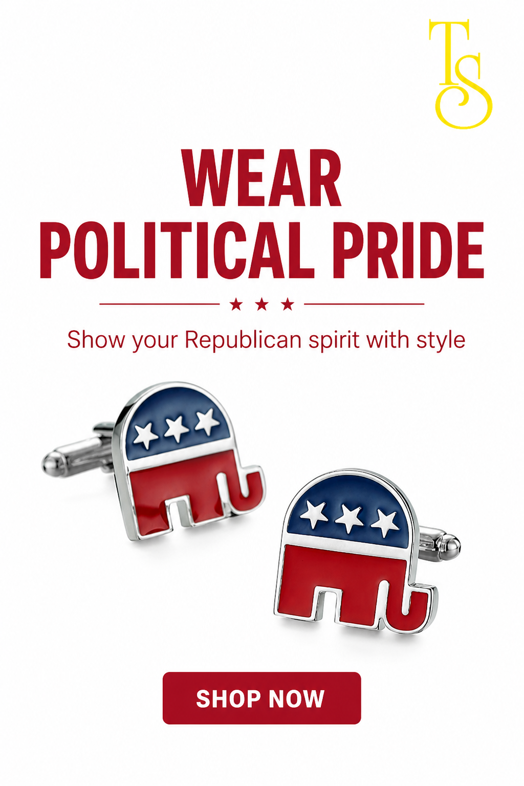 The Statesman's Pride Republican Elephant Cufflinks