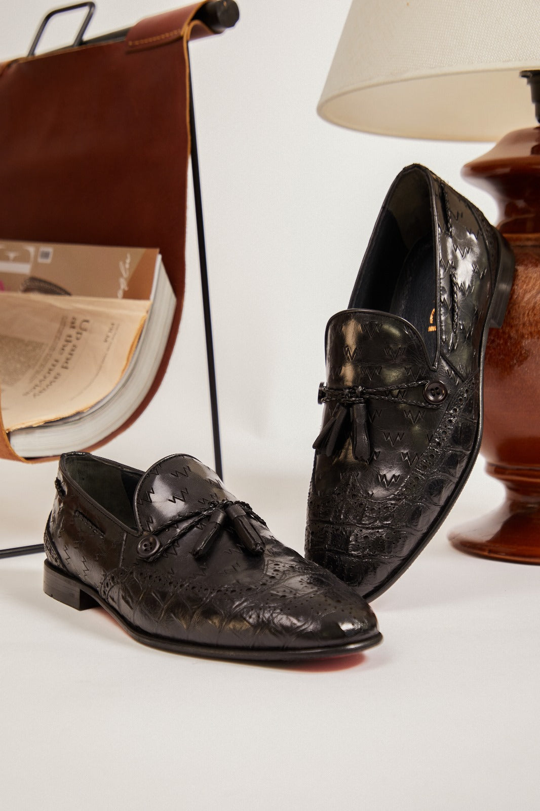 The Istanbul Black Leather Tassel Loafer Men Shoe