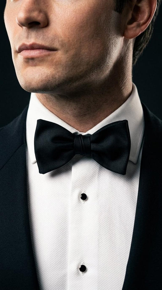 The Ambassador Silk Bow Tie | Black Self-Tie Bow Tie