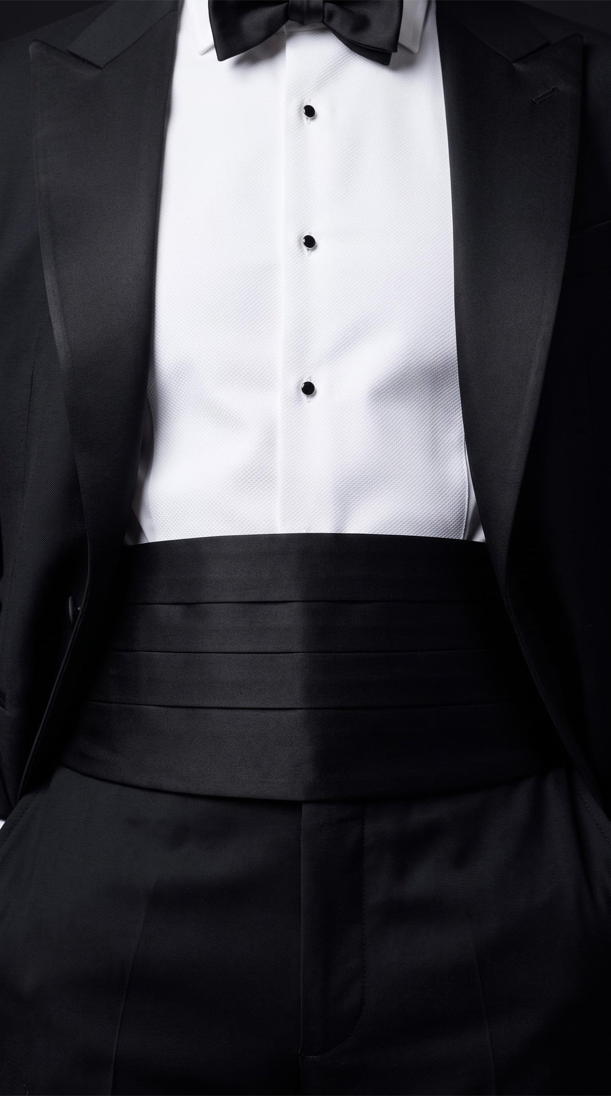 The Ambassador Silk Cummerbund | Black Pleated Cummerbund