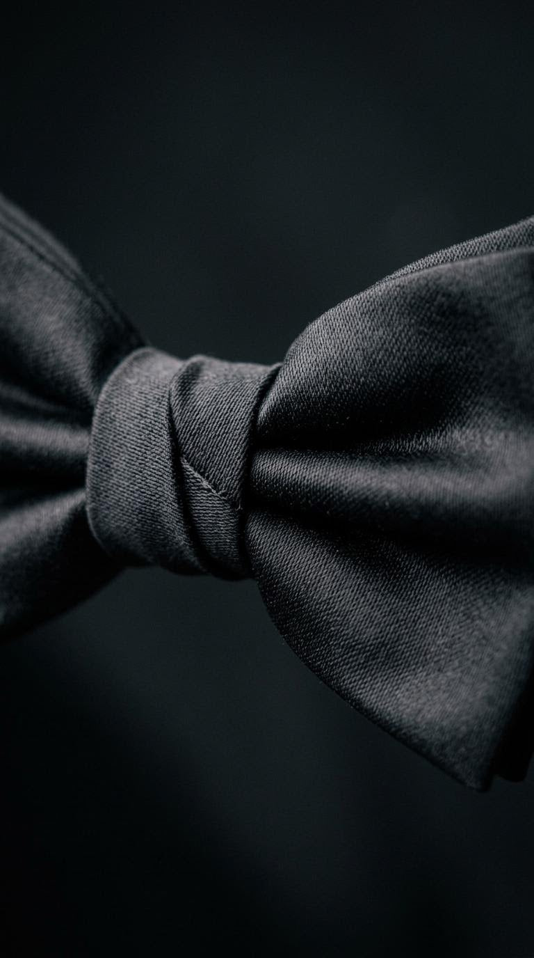 The Ambassador Silk Bow Tie | Black Self-Tie Bow Tie