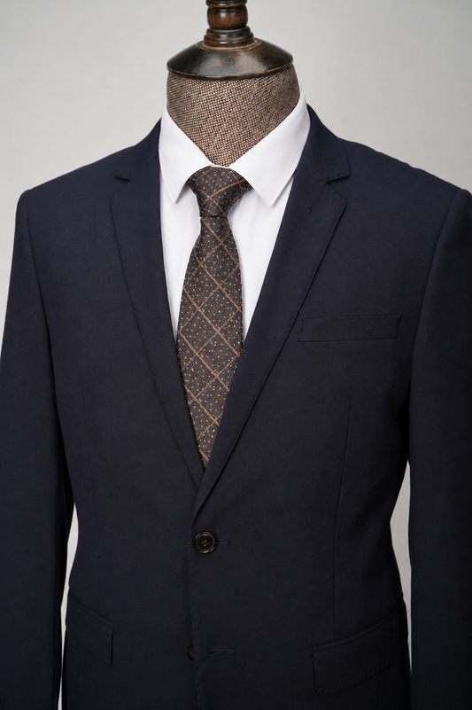 Brown Check 3.2" Silk Tie
