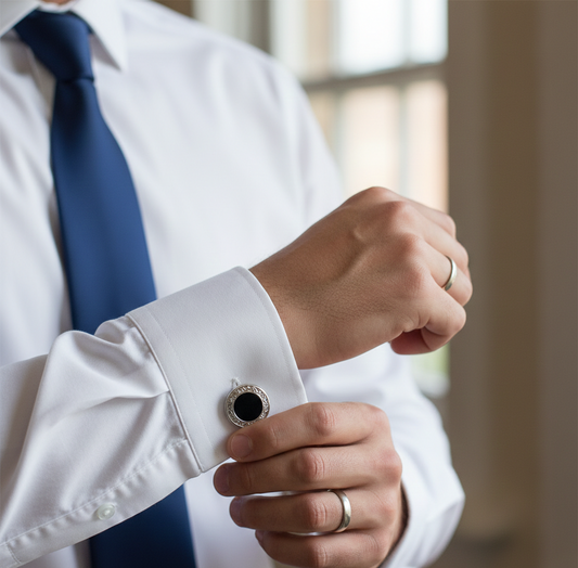 The Midnight Elegance Filigree Cufflinks