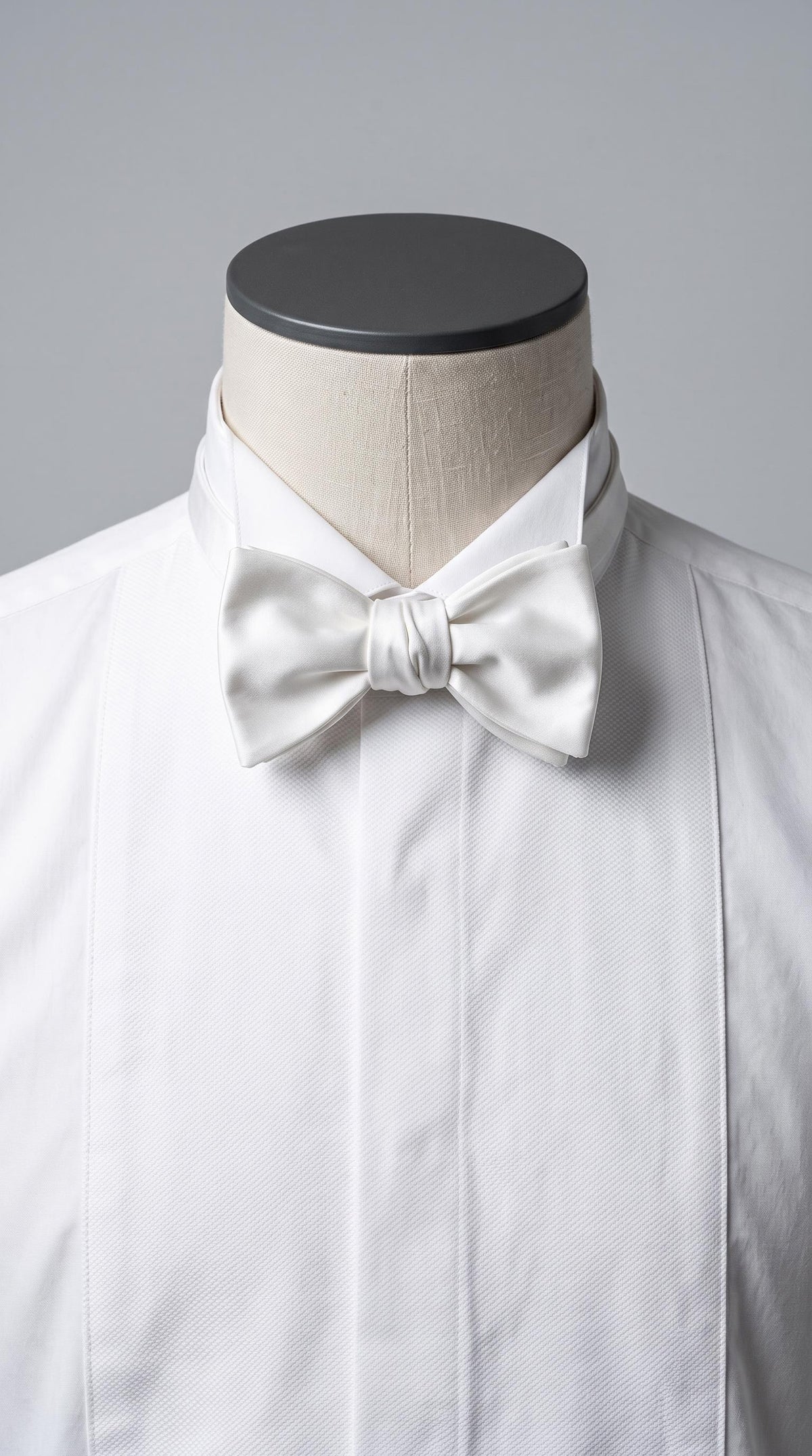 The Ambassador Silk Bow Tie | White Self-Tie Bow Tie
