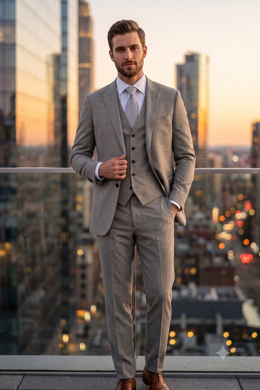 The Ashwood Bespoke Three-Piece Suit | Grey Suit
