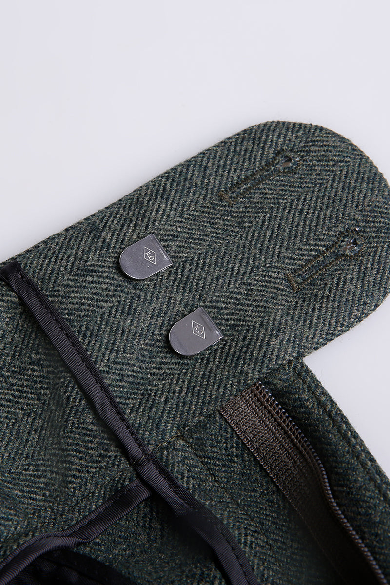 The Herald Gray Herringbone Trousers