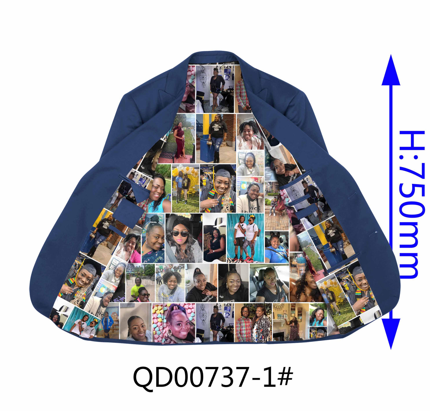 The Legacy Photo Lining | Custom Photo Collage Suit Lining
