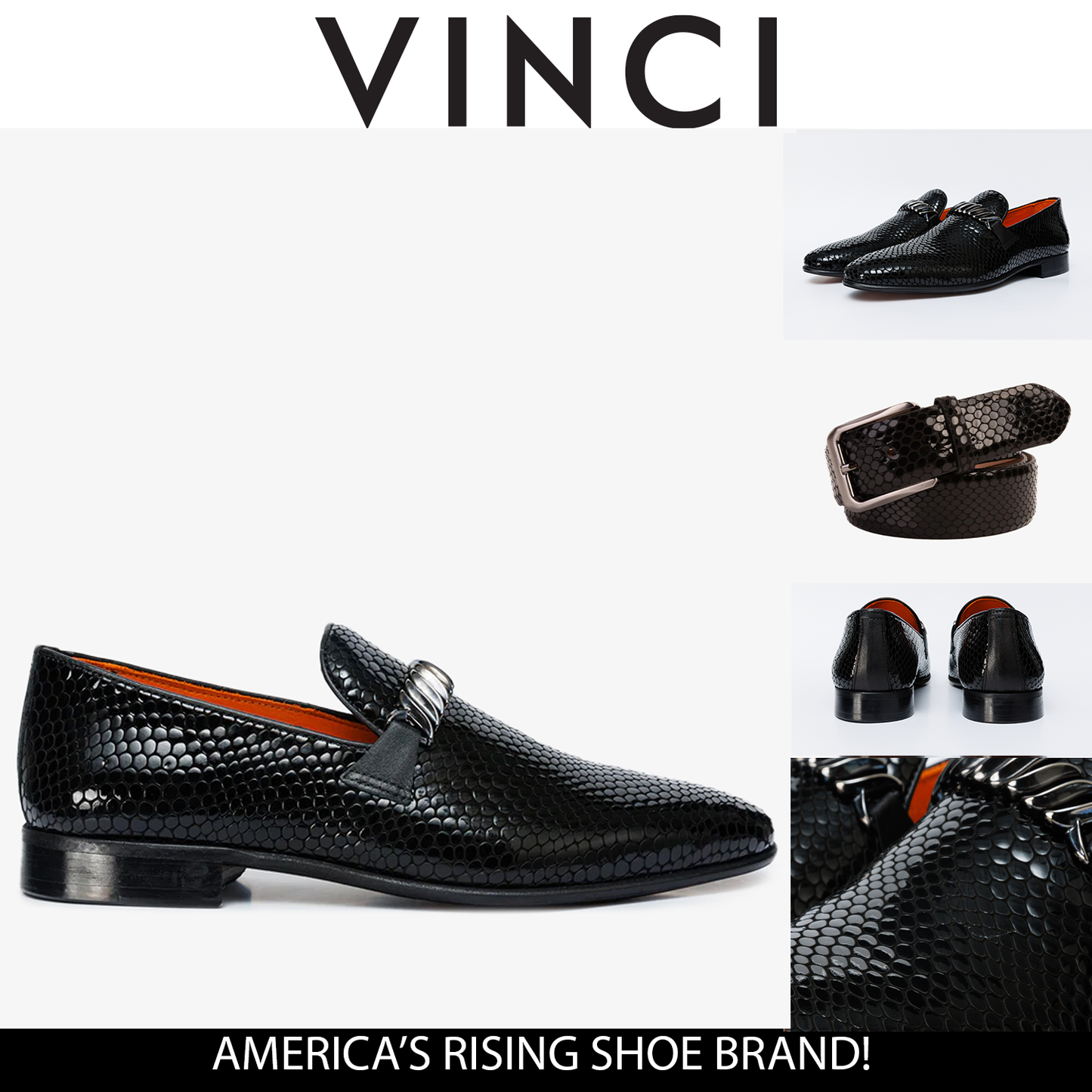 The King Black Bit Dress Loafer Men Shoe