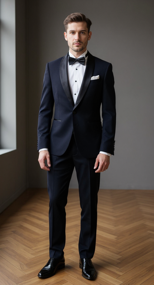 The Twilight Grandeur Tuxedo | Midnight Blue Navy Tuxedo