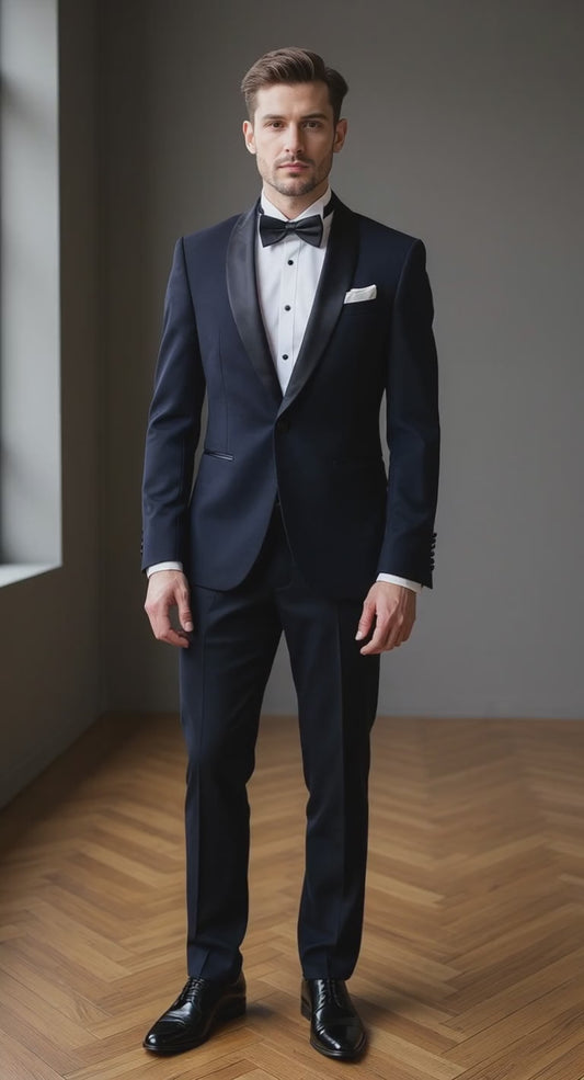 The Twilight Grandeur Tuxedo | Midnight Blue Navy Tuxedo