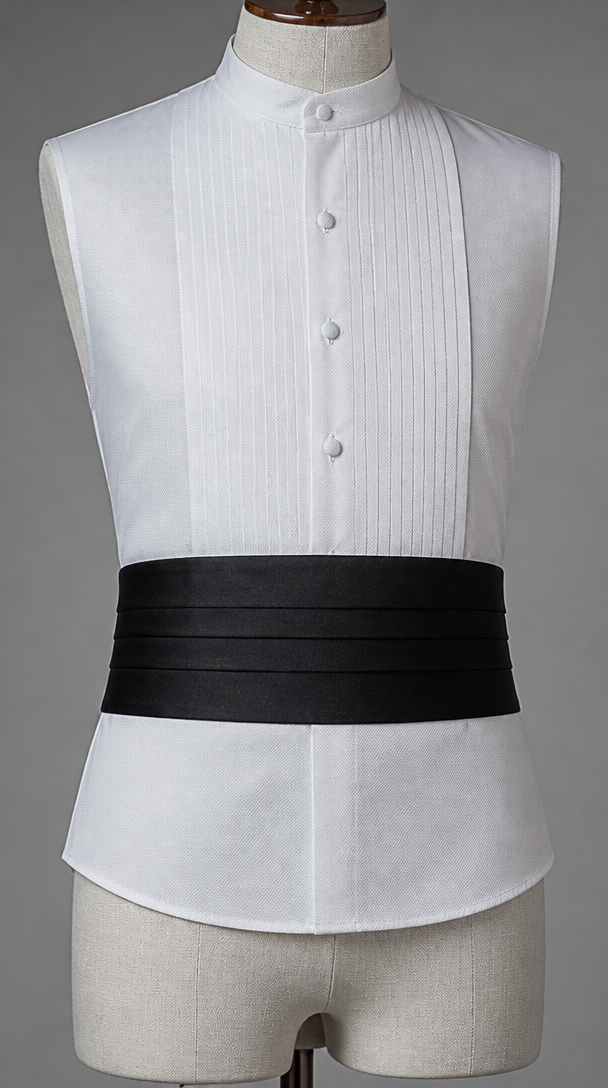 The Ambassador Silk Cummerbund | Black Pleated Cummerbund