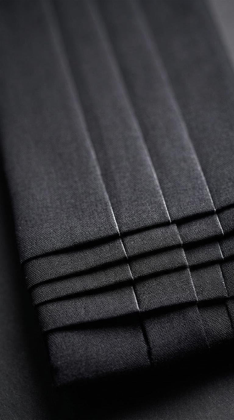 The Ambassador Silk Cummerbund | Black Pleated Cummerbund