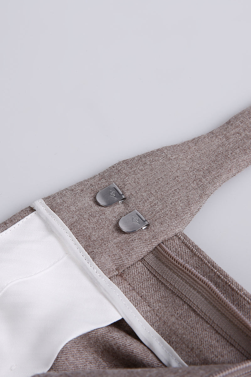 The Sovereign Sand Flannel Suit | Tan Flannel Suit