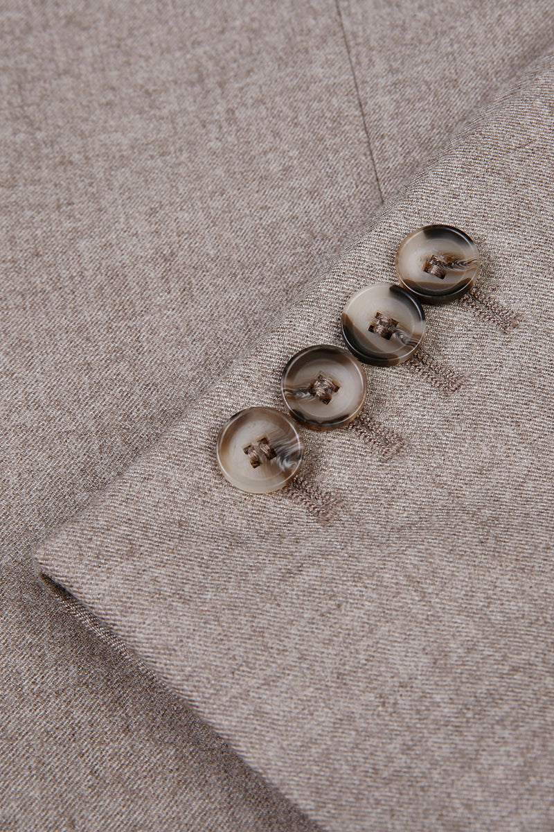The Sovereign Sand Flannel Suit | Tan Flannel Suit