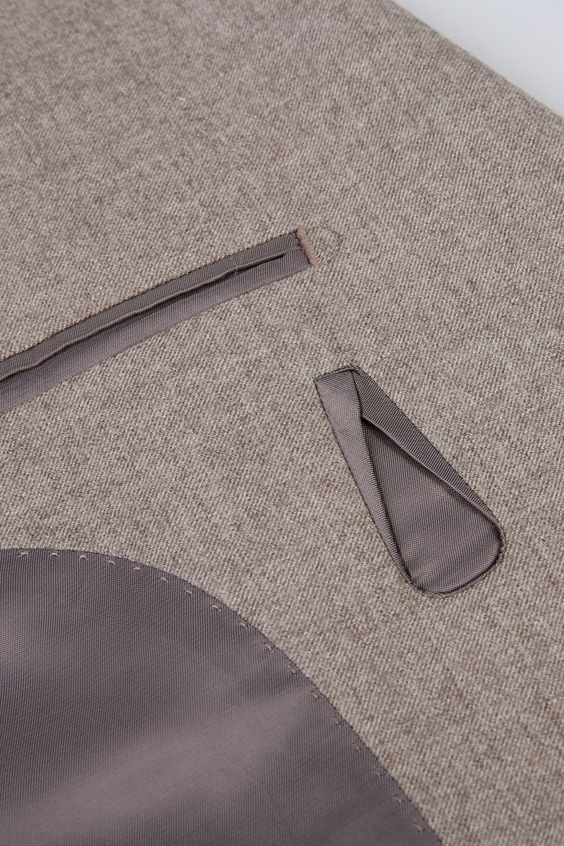 The Sovereign Sand Flannel Suit | Tan Flannel Suit
